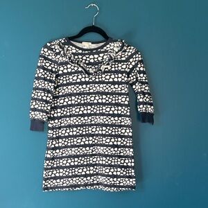 Crewcuts Navy and White Heart Dress